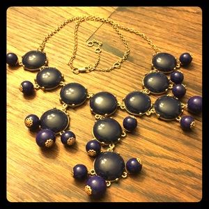Navy Blue Large Bubble Necklace